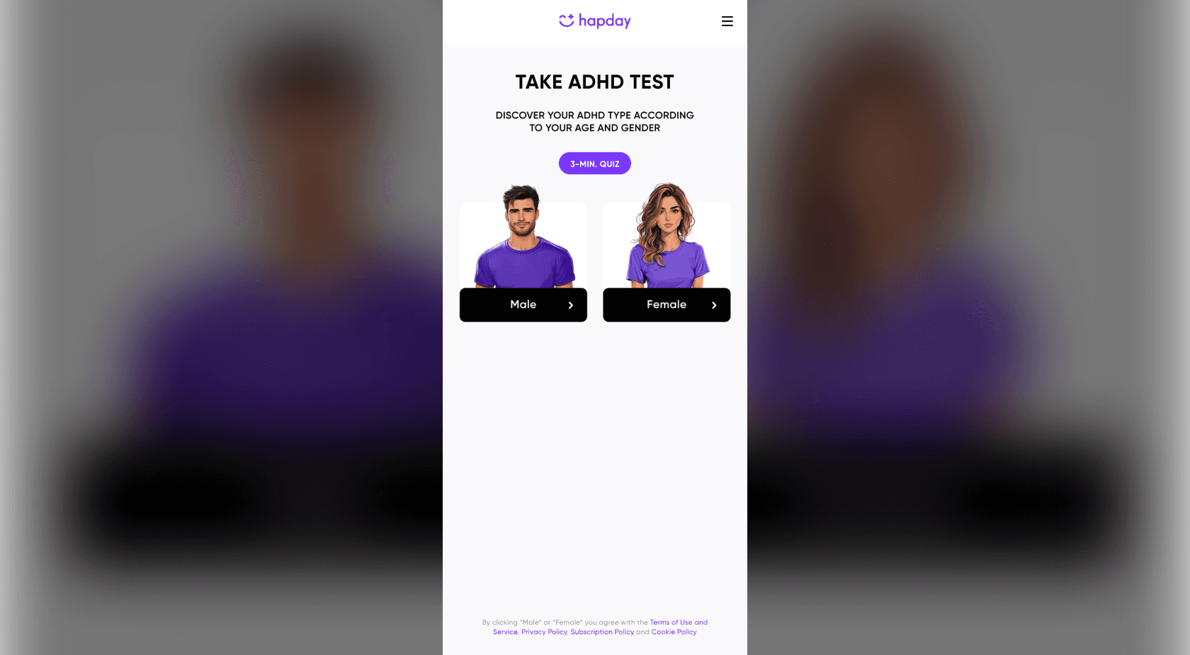 Hapday ADHD WebFunnel